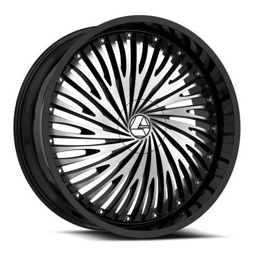Azara AZA-526 22x9.5 5x 6x Blank +15 Cb 78.1 Gloss Black & Machined