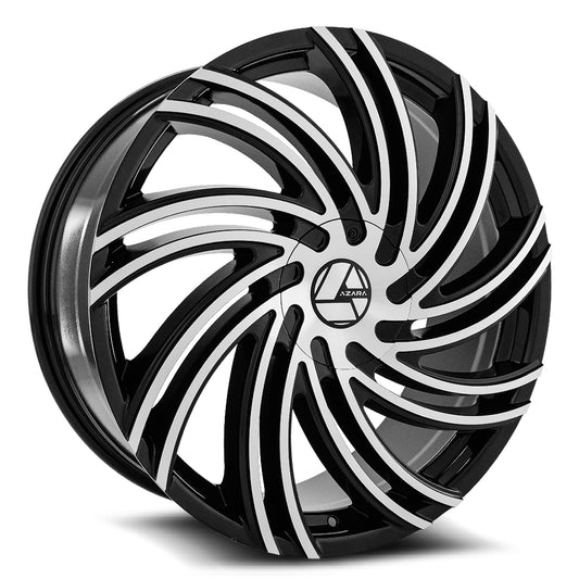 Azara AZA-514 22x9.5 5x 6x Blank +15 Cb 78.1 Gloss Black & Machined