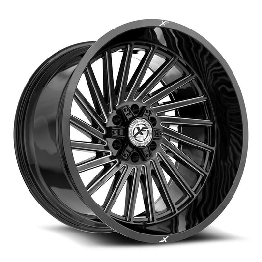 XF Off-Road XF-239 24X12 5X127 5X139.7 -44 Cb 78.1 Gloss Black & Milled