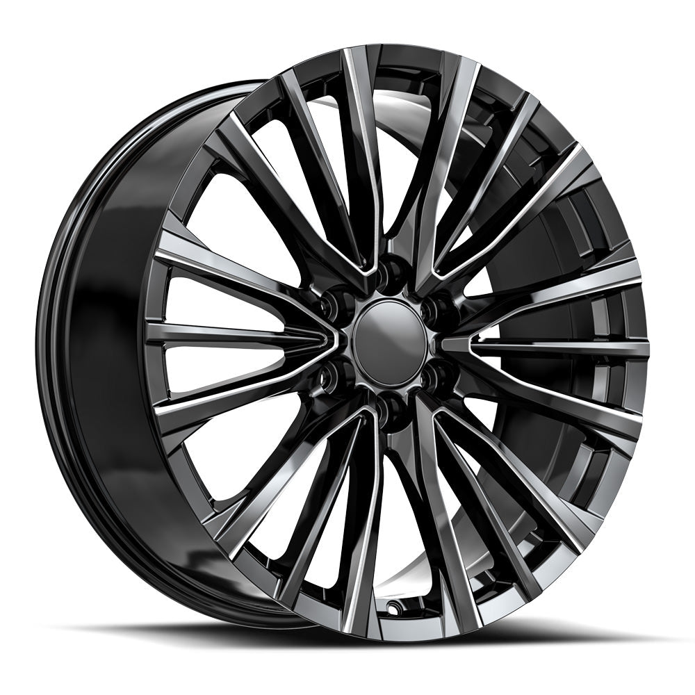 OE. Revolution CAD-36 22X9 6X139.7 +31 Cb 78.1 Gloss Black & Milled