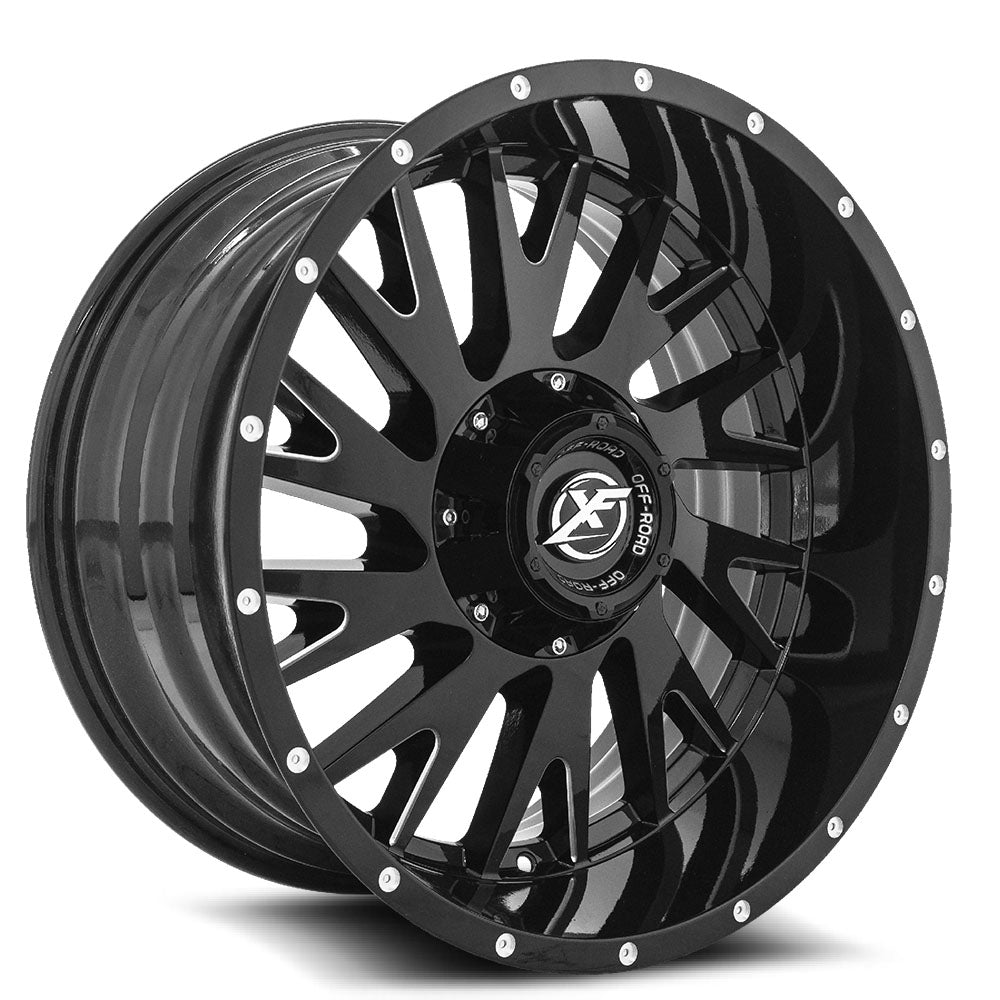 Xf Off-Road Xf-221 22X12 5X127 5X139.7 -44 Cb 78.1 Gloss Black & Milled