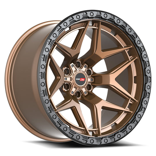 Vortek VRT-603 ATHENO 20x9.5 8x Blank +18 Cb 125.1 Matte Bronze With Black Bead Ring