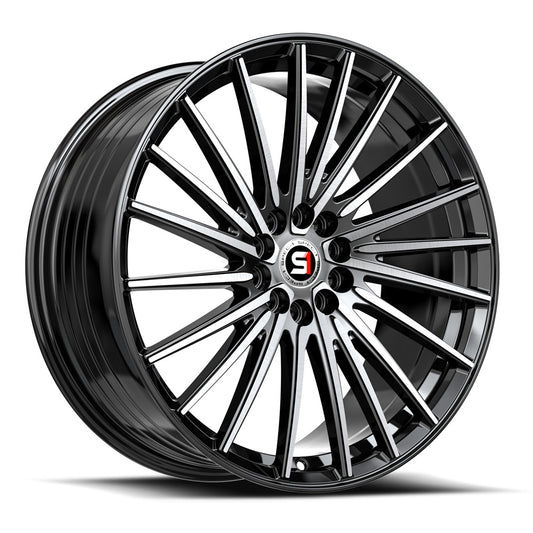 Spec-1 SP-68 18x8.0 5x112 5x114.3 +38 Cb 73.1 Gloss Black & Machined