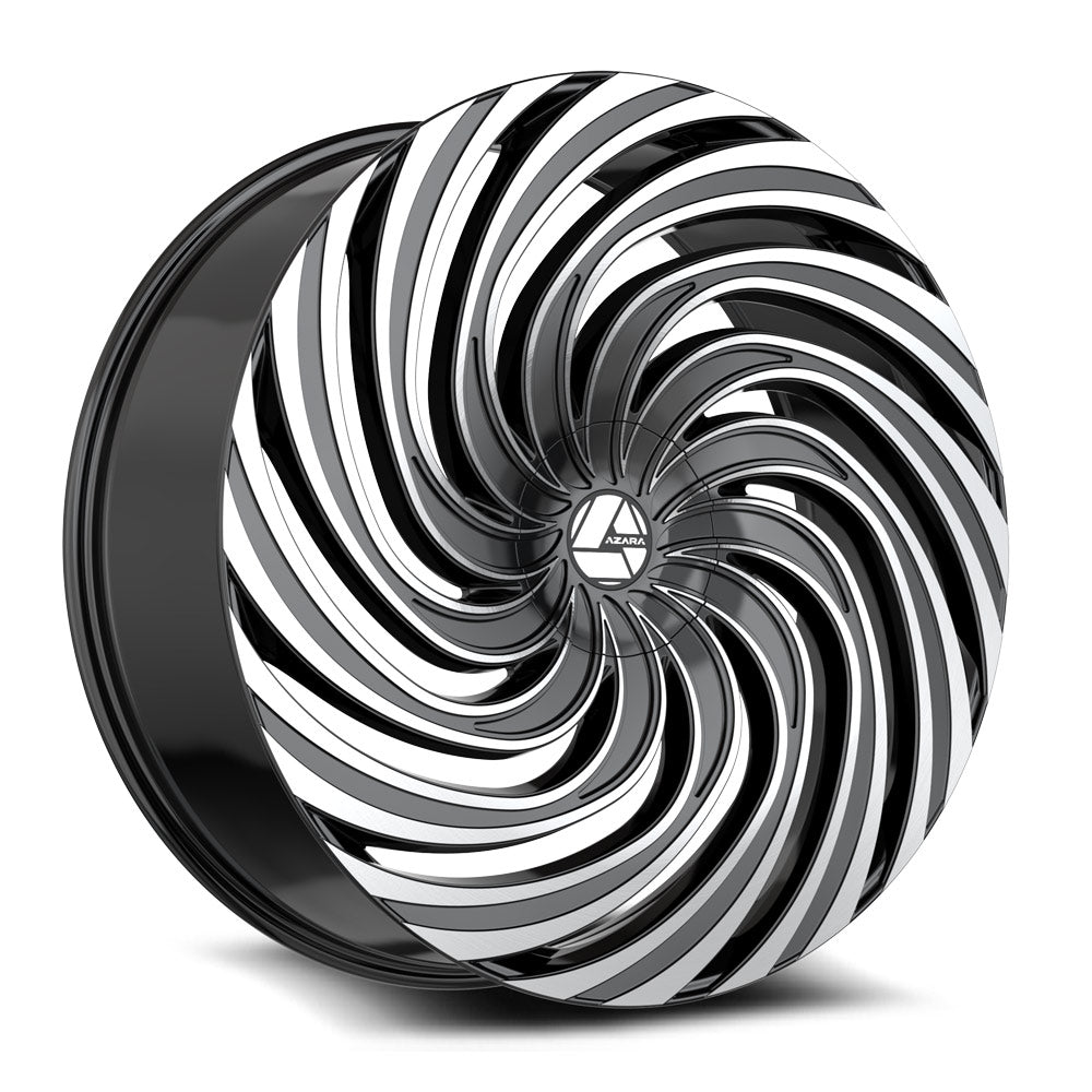 Azara AZA-535 22x9.5 6x135 6x139.7 +22 Cb 108 Gloss Black & Machined