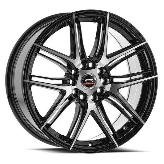Spec-1 SP-56 17x7.5 5x110 5x114.3 +42 Cb 73.1 Gloss Black & Machined