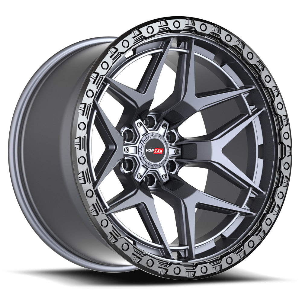 Vortek VRT-603 ATHENO 20x9.5 8x Blank -18 Cb 125.1 Matte Titanium With Black Bead Ring