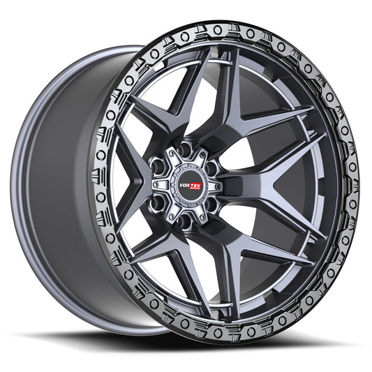 Vortek VRT-603 ATHENO 20x9.5 8x Blank -18 Cb 125.1 Matte Titanium With Black Bead Ring