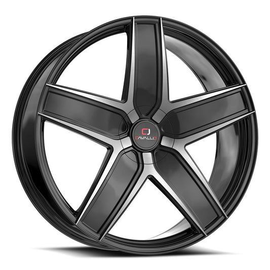 Cavallo Clv-31 18X8 4X100 4X114.3 +35 Cb 74.1 Gloss Black & Machined
