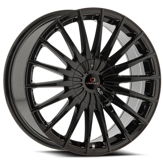 Cavallo Clv-34 18X8 5X112 5X114.3 +35 Cb 74.1 Gloss Black