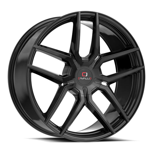 Cavallo CLV-55 22x9.5 5x115 5x120 +15 Cb 74.1 Gloss Black