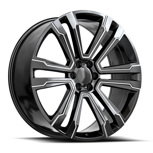 OE. Revolution G-10 26x10 6X139.7 +31 Cb 78.1 Gloss Black & Milled