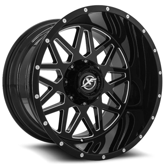 XF Off-Road XF-211 20X10 8X165.1 8X180 -24 Cb 125.2 Gloss Black & Milled