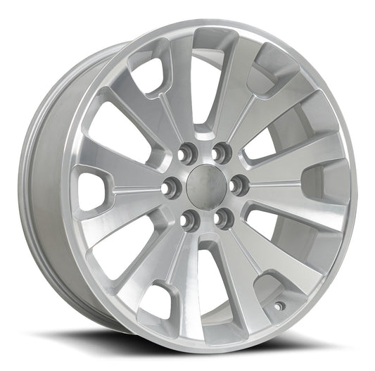 O.E. Revolution G-12 22X9 6X139.7 +31 Cb 78.1 Silver & Machined