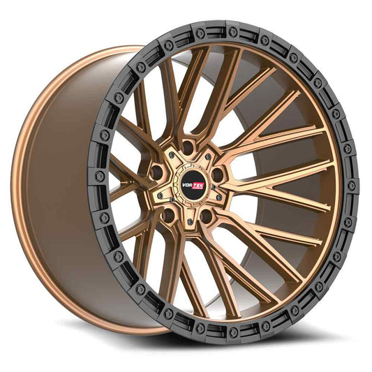 Vortek VRT-608 APOLLO 18x9 5x127 5x139.7 0 Cb 78.1 Matte Bronze With Black Bead Ring