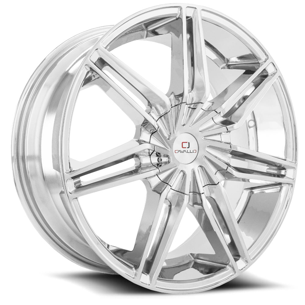Cavallo Clv-19 22X9.5 6X135 6X139.7 +25 Cb 108 Chrome
