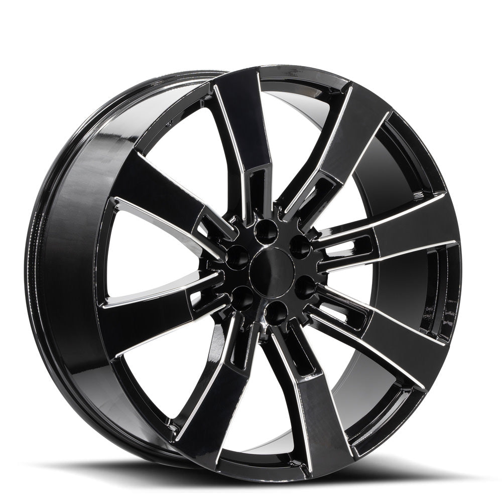 O.E. Revolution G-02 24X10 6X139.7 +31 Cb 78.1 Gloss Black & Milled