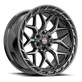 Vortek VRP-504 ENZO 20x10 6x135 6x139.7 -18 Cb 106.1 Black & Diamond Cut Center With Dark Tint