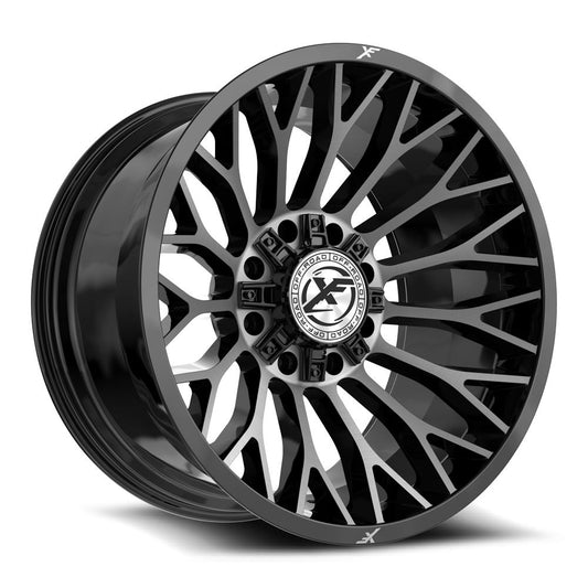 XF Off-Road XF-237 22x12 8x165.1 8x170 -44 Cb 125.2 Gloss Black & Brushed Double Dark Tint