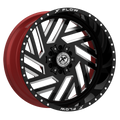 Xfx Flow Xfx-304 24X12 5X127 5X139.7 -44 Cb 78.1 Gloss Black & Milled With Red Inner