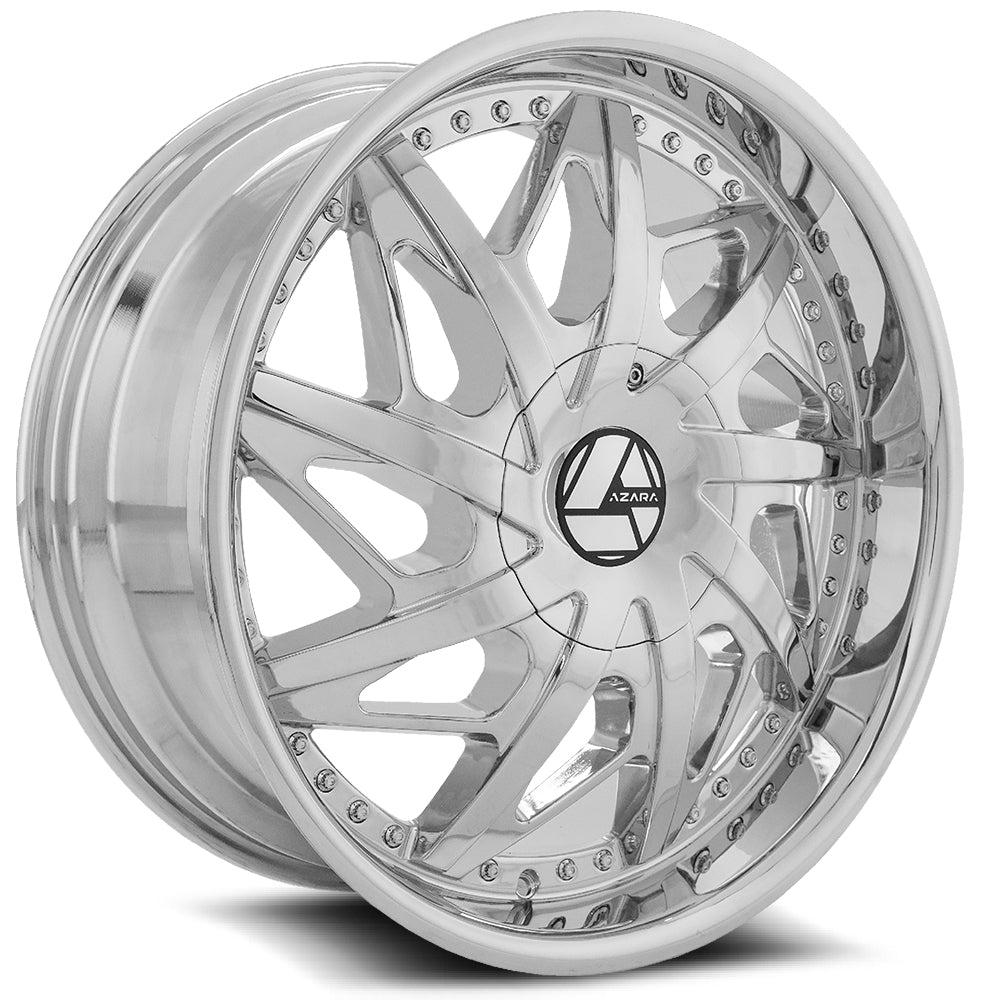 Azara Aza-510 22X9.5 6X135 6X139.7 +25 Cb 108 Nano Chrome