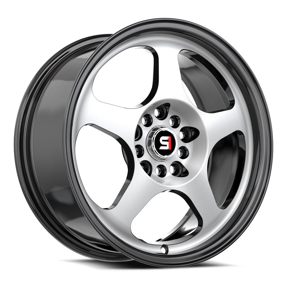 Spec-1 SPT-36 16x7.0 4x100 4x114.3 +30 Cb73.1 Gloss Black & Machined
