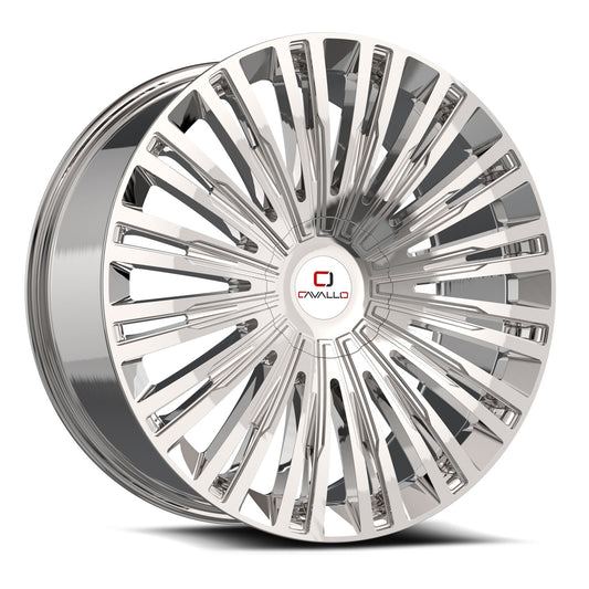 Cavallo CLV-48 22x9.5 6x135 6x139.7 +25 Cb 108 Nano Chrome