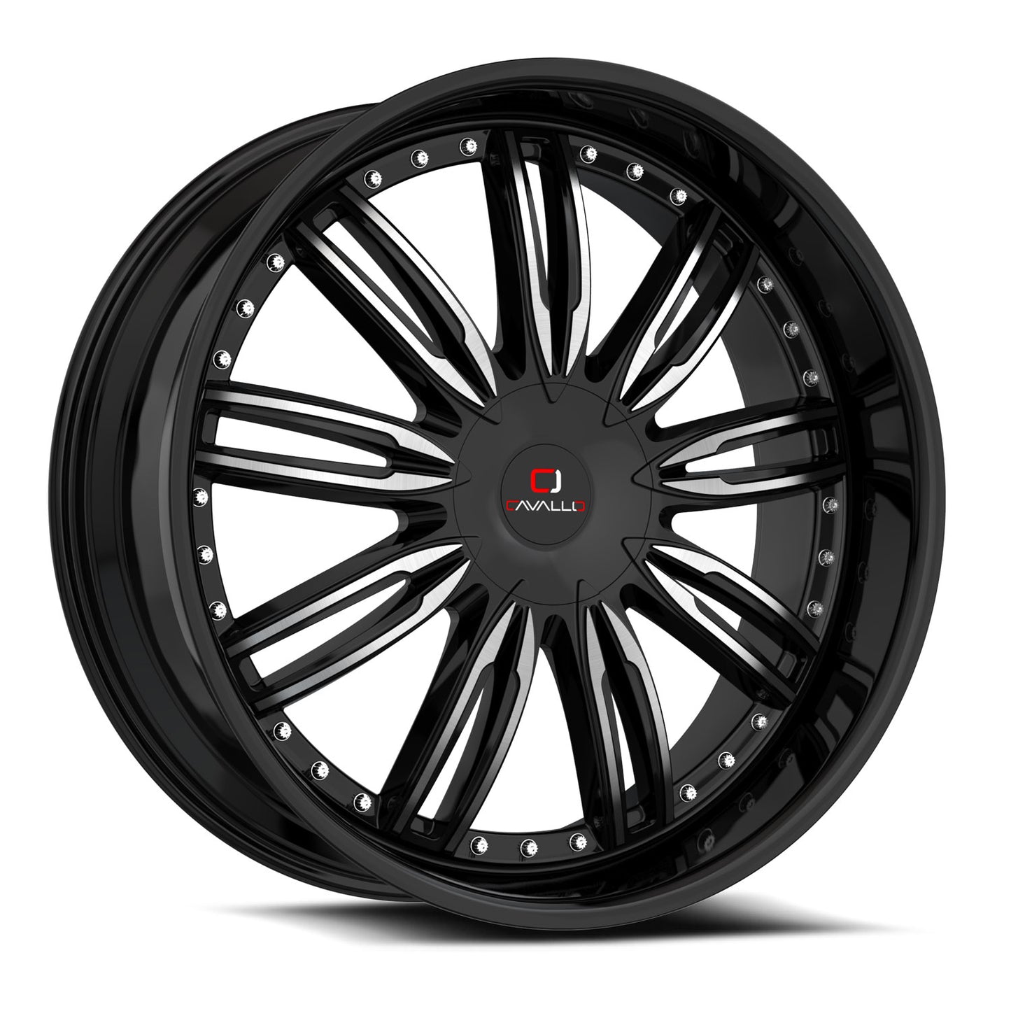 Cavallo CLV-54 18x8.0 5x114.3 5x120 +35 Cb 74.1 Gloss Black & Machined