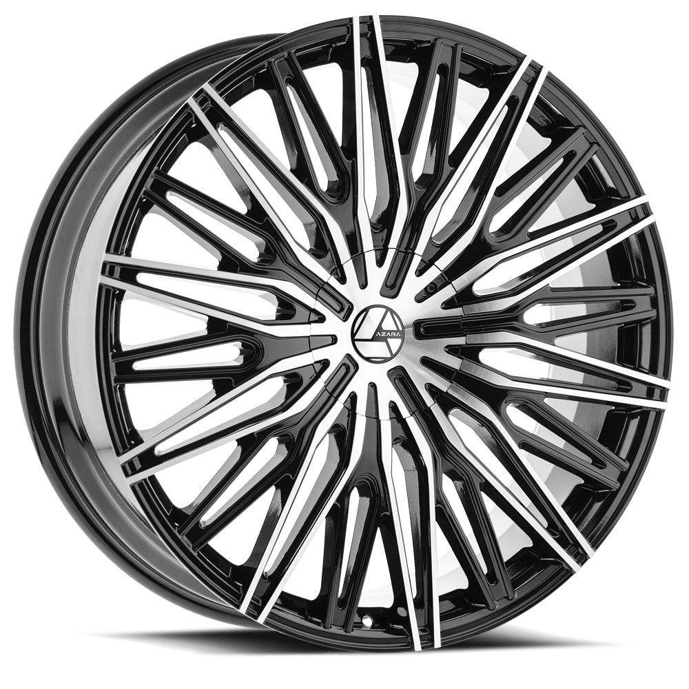 Azara AZA-522 24x9 5x 6x Blank +18 Cb 78.1 Gloss Black & Machined
