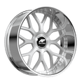 Amani Forged ALLORA 22x10 5x Blank +5 Cb 66.56 Brush Center Chrome Lip Large XL Cap Round