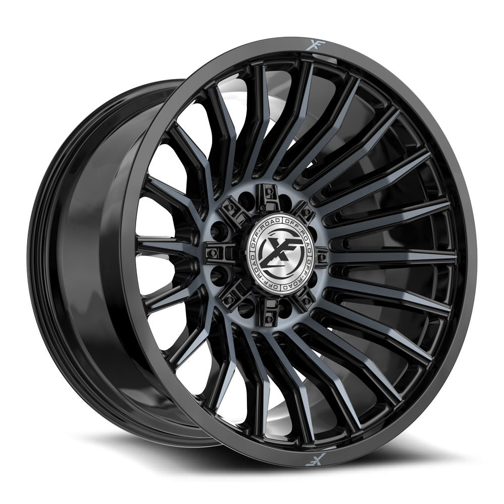 XF Off-Road XF-231 20x10 8x165.1 8x180 -24 Cb 125.2 Gloss Black & Machined Titanium Double Dark Tint