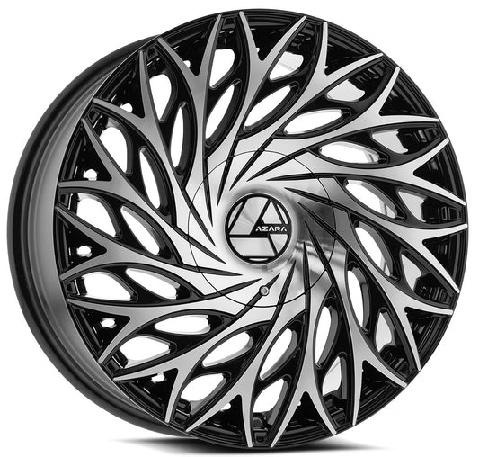 Azara AZA-525 22x9.5 6x135 6x139.7 +22 Cb 108 Gloss Black & Machined