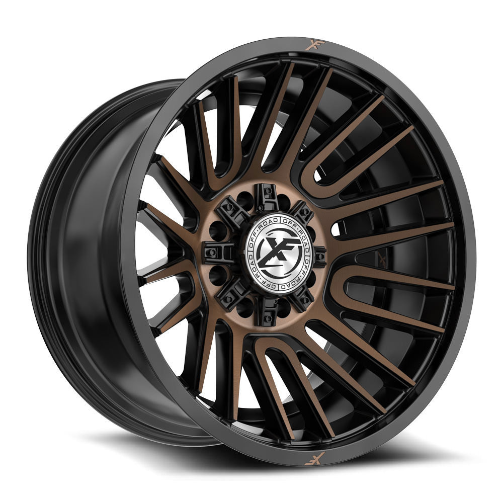 XF Off-Road XF-234 22x12 8x165.1 8x170 -44 Cb 125.2 Satin Black & Bronze Machined Double Dark Tint