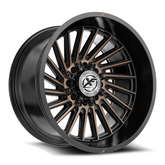 XF Off-Road XF-239 24x12 8x165.1 8x180 -44 Cb 125.2 Satin Black & Bronze Machined Double Dark Tint