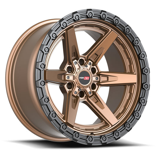 Vortek VRT-602 ARGON 18x9 6x135 6x139.7 0 Cb 106.1 Matte Bronze With Black Bead Ring