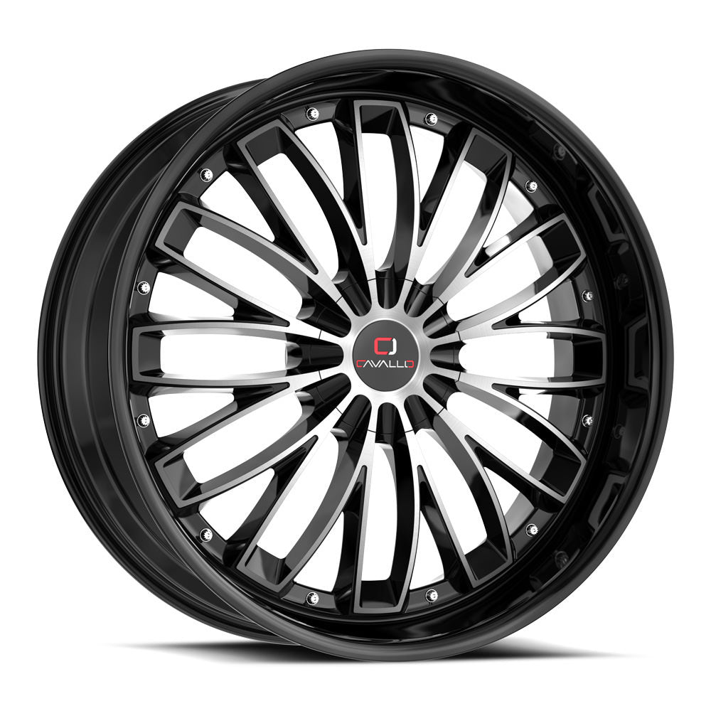 Cavallo CLV-42 22x9.5 Blank +30 Cb 78.1 Gloss Black & Machined DT 6X120