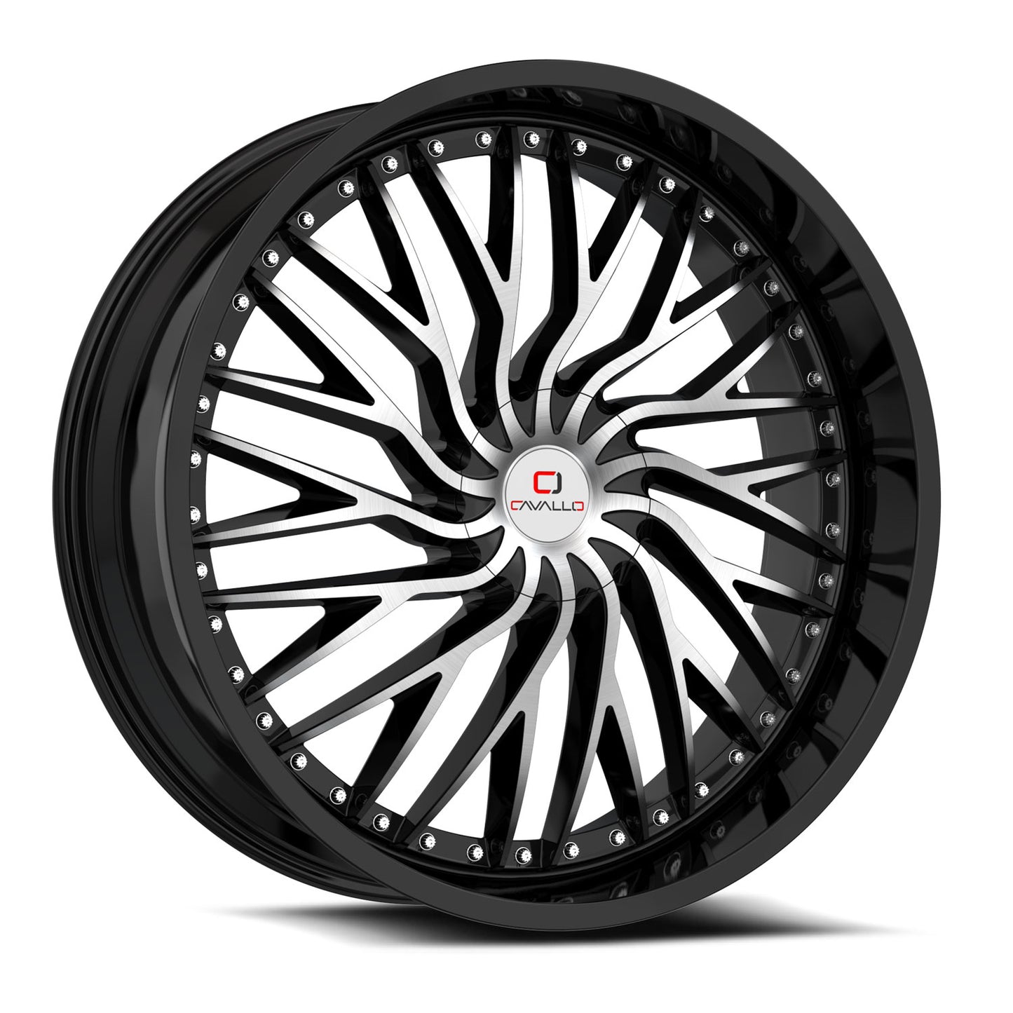 Cavallo CLV-43 22x9.5 5x 6x Blank +15 Cb 78.1 Gloss Black & Machined
