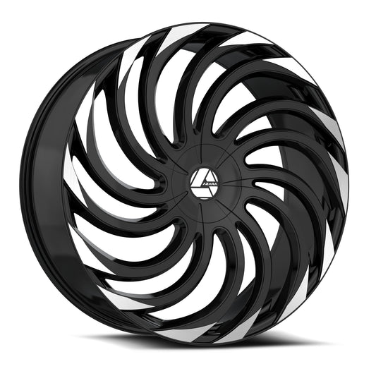 Azara AZA-534 18x8 5x112 5x114.3 +35 Cb 74.1 Gloss Black & Machined