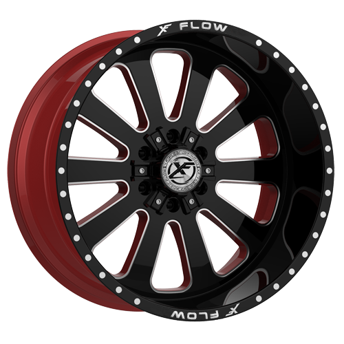 Xfx Flow Xfx-302 22X12 5X139.7 5X150 -44 Cb 110.3 Gloss Black & Milled With Red Inner