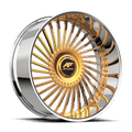Amani Forged CHILE-L 26x9 5x Blank +1 Cb 78.1 14K Gold Plated Large XL Cap Flat