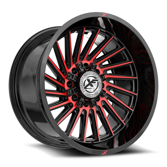 XF Off-Road XF-239 24x12 8x165.1 8x180 -44 Cb 125.2 Gloss Black & Red Machined