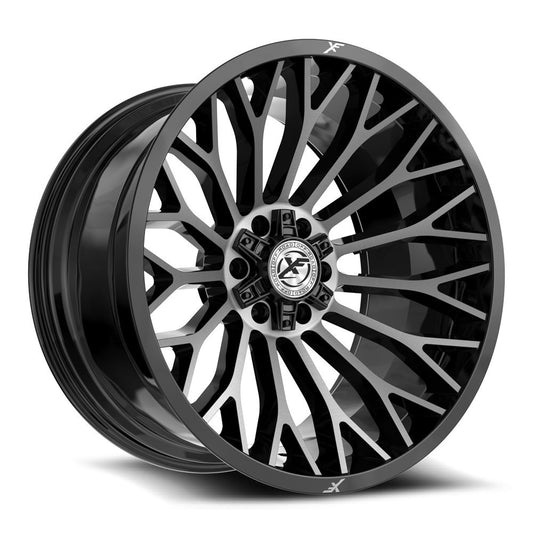 XF Off-Road XF-237 24x14 5x127 5x139.7 -76 Cb 78.1 Gloss Black & Brushed Double Dark Tint