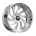 Amani Forged ATLANTIC-L 22x10 5x112 5X114.3 +38 Cb 66.9 Brush Center Chrome Lip Large XL Cap Round