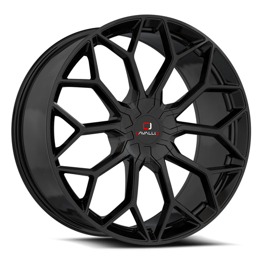 Cavallo CLV-44 22x9.5 6x135 6x139.7 +25 Cb 108 Gloss Black