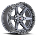 Vortek VRT-602 ARGON 20x10 6x135 6x139.7 -12 Cb 106.1 Matte Titanium With Black Bead Ring