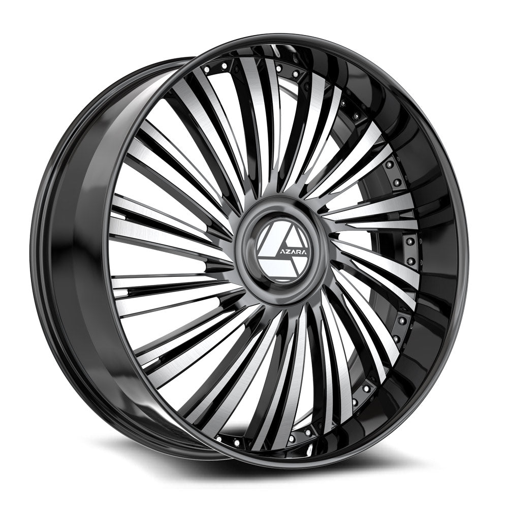 Azara AZX-102 18X8.0 5x114.3 5x120 +35 Cb 74.1 Gloss Black & Machined