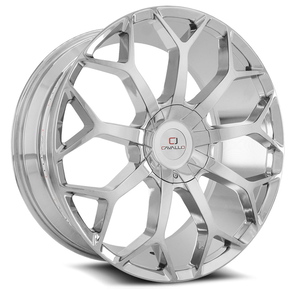 Cavallo Clv-22 22X9.5 6X135 6X139.7 +25 Cb 108 Chrome