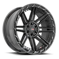 Vortek VRP-501 TURBO 24x11 6x135 6x139.7 -24 Cb 106.1 Gloss Black Center & Diamond Cut Ring With Dark Tint