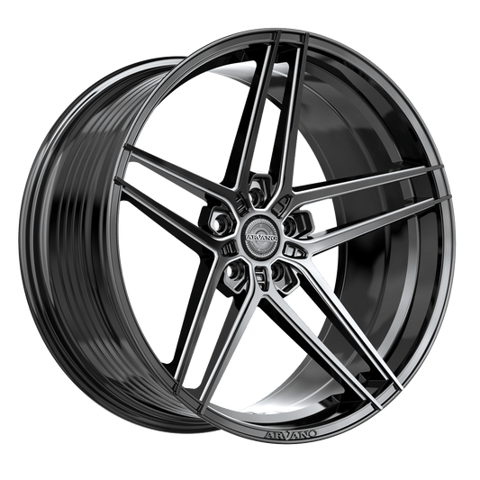 Arvano AV-52 Arezzo 20x9 5x112 +32 Cb 66.56 Gloss Black & Milled