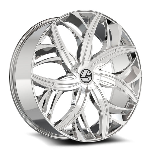 Azara AZA-541 22x9.5 5x 6x Blank +15 Cb 78.1 Nano Chrome
