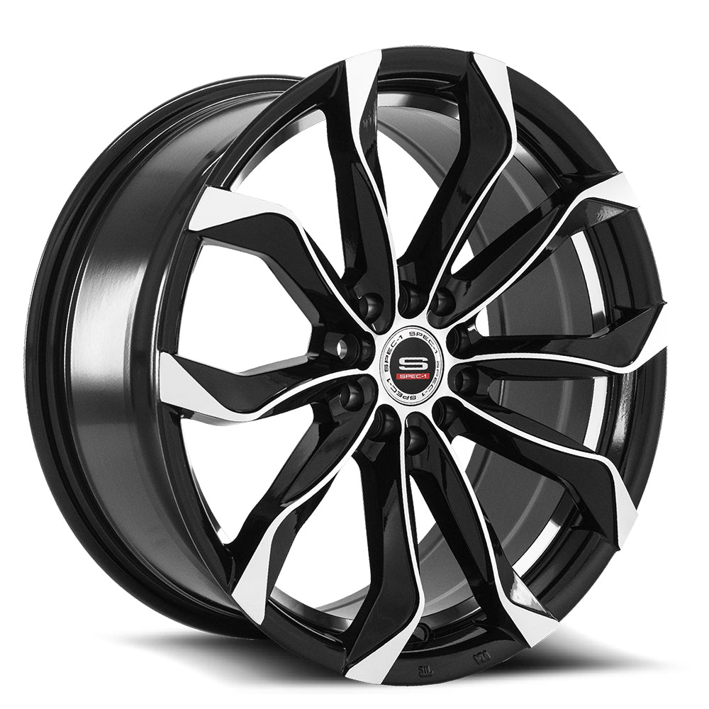Spec-1 SP-44 17x7.5 5x100 5x114.3 +35 Cb 73.1 Gloss Black & Machined